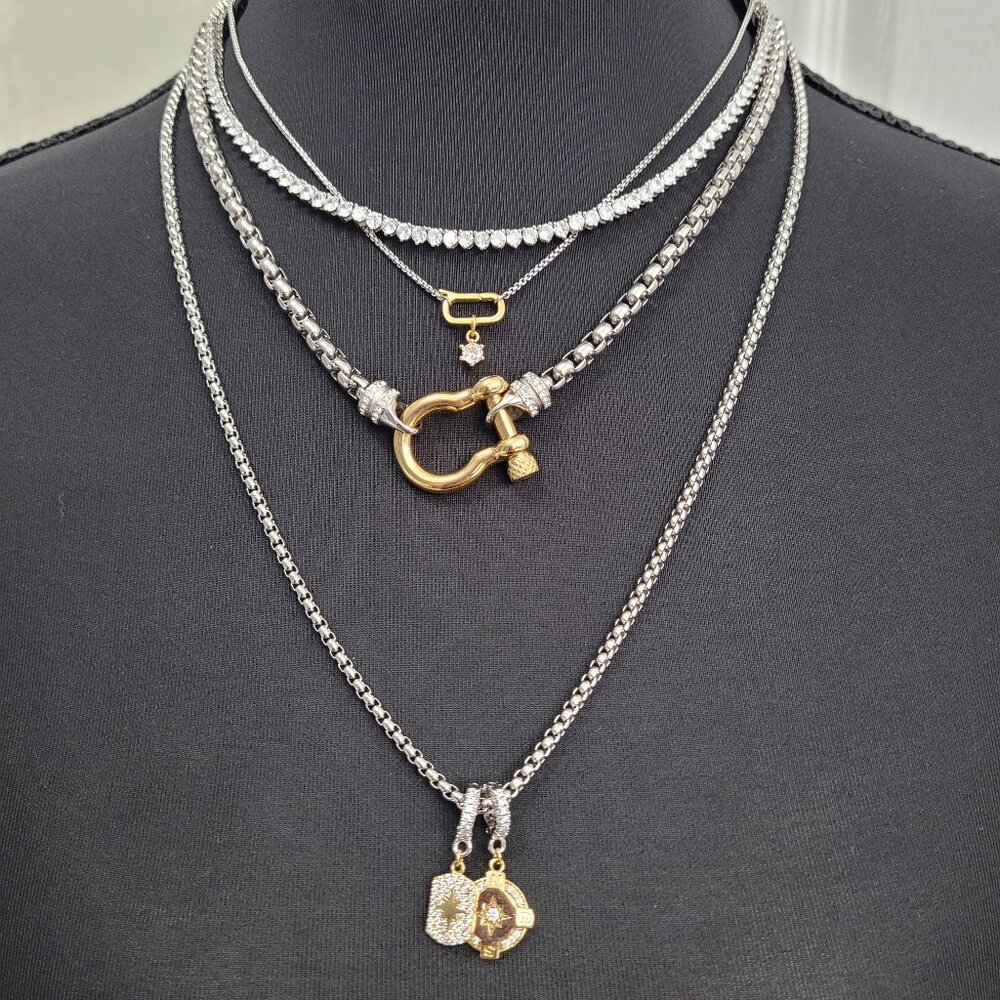 Artizan Joyeria HERRADURA SIGNATURE CHARMED TENNIS LAYERED NECKLACE SET